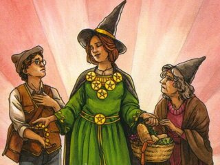 Богатство, таро, 6 пентаклей, изображение: Pinterest