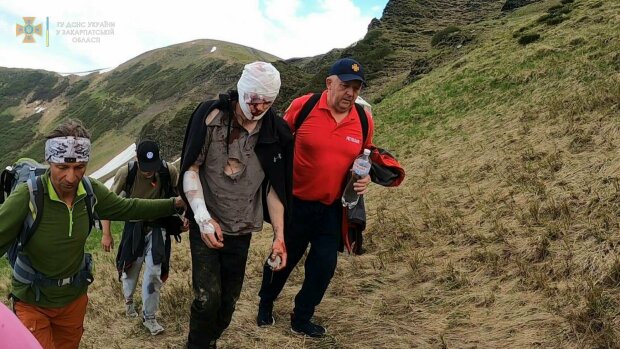 Инцидент на горе в Закарпатской области