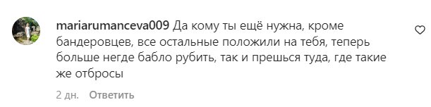 Комментарии на пост Светланы Лободы в Instagram