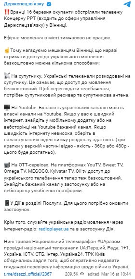 Скриншот с Telegram