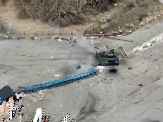 Пограничный пункт россиян, кадр из видео