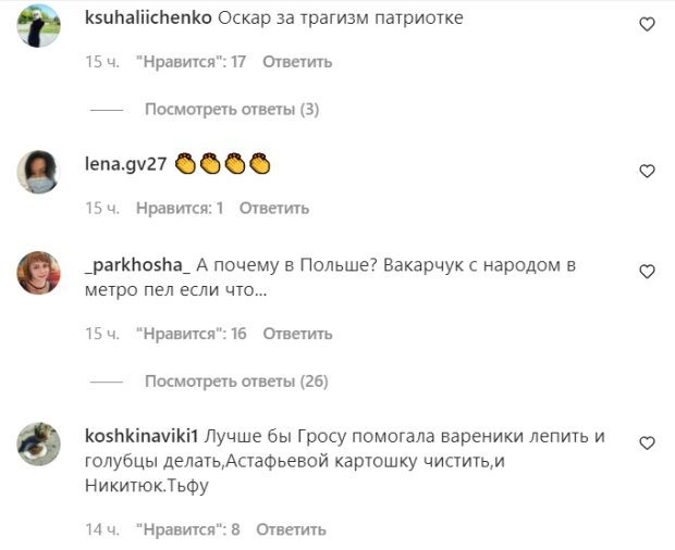 Комментарии на пост "zirkovyi_shlyah" в Instagram