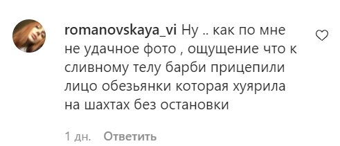 Коментарі зі сторінки Віри Брежнєвої в Instagram