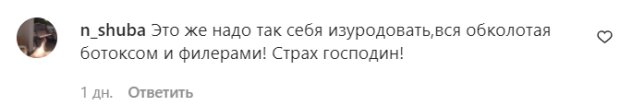 Коментарі на пост Ані Лорак в Instagram