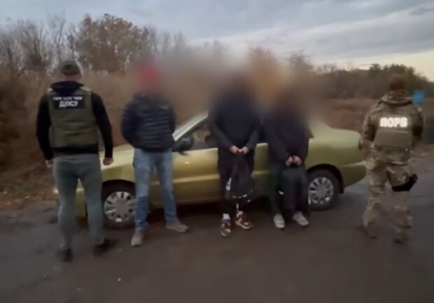 Задержанные преступники, кадр из видео Нацполиции