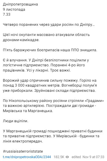 Скриншот с Telegram