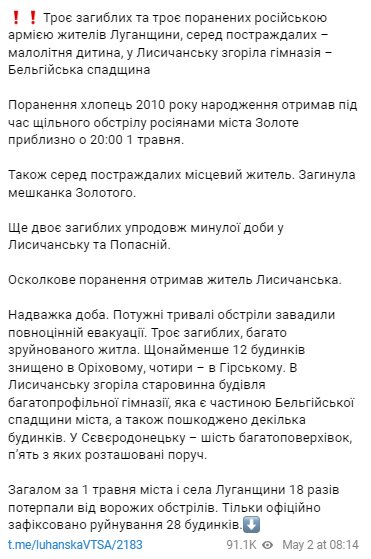 Скріншот з Telegram