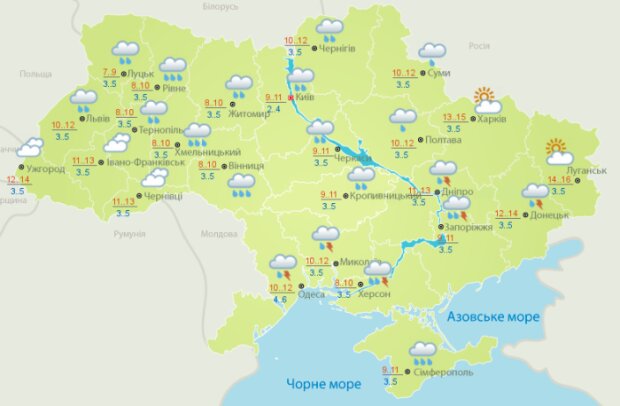 Погода в Украине на 21 апреля