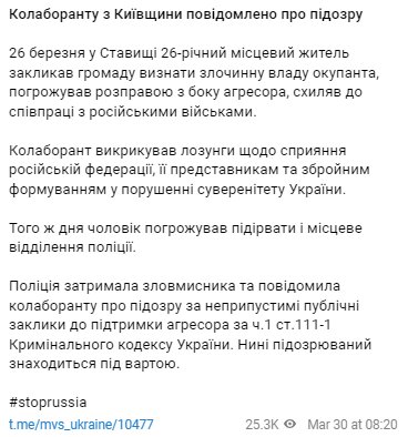 Скриншот с Telegram