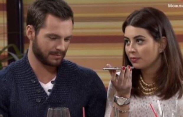 Рамина Эсхакзай и Сергей Мельник, кадр из шоу "Холостяк"