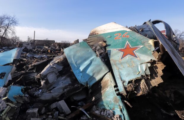 Сбитый Су-24, фото из соцсетей