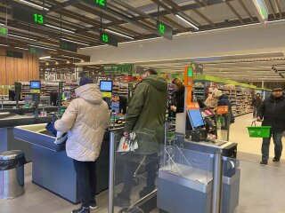 Супермаркет, кассы, фото: uafinance.net