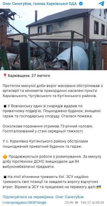 Скриншот с Telegram