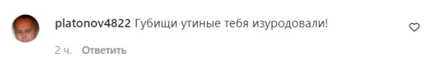 Коментарі на пост Анни Сєдокової в Instagram