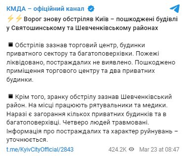 Скріншот з Telegram