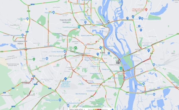 Пробки из-за ДТП в Киеве