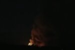 Взрыв на складе вражеских боеприпасов на Донбассе