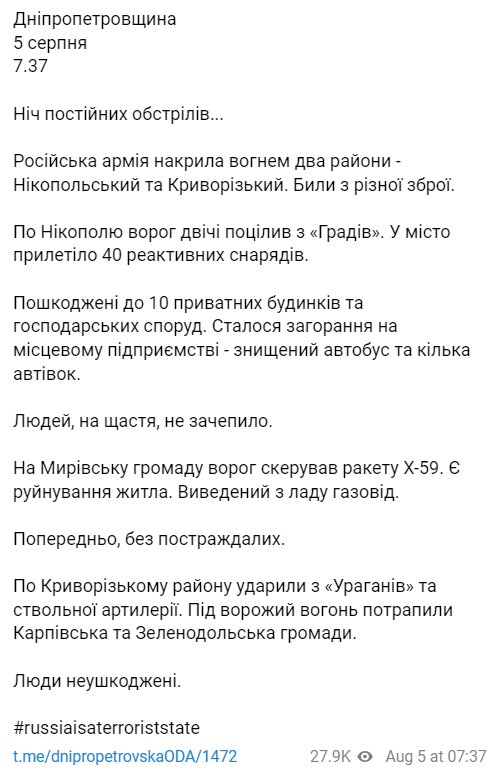 Скриншот с Telegram