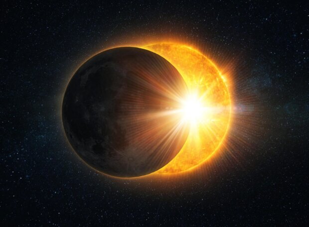 Солнечное затмение, изображение из свободных источников