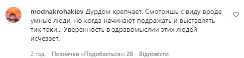 Комментарии со страницы Насти Каменских в Instagram