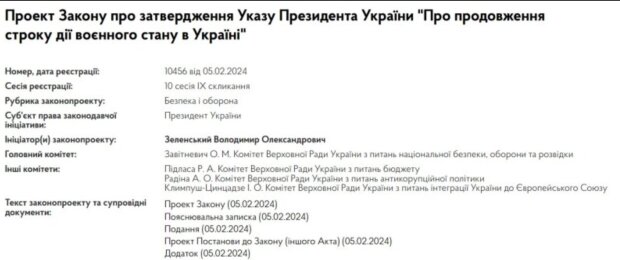 Законопроект о продлении режима военного положения