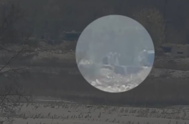 Ликвидация российского оккупанта, кадр из видео