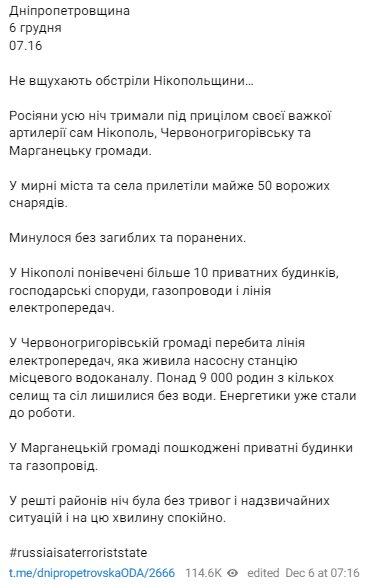 Скриншот с Telegram