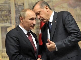 Реджеп Эрдоган и владимир путин, кадр с переговоров