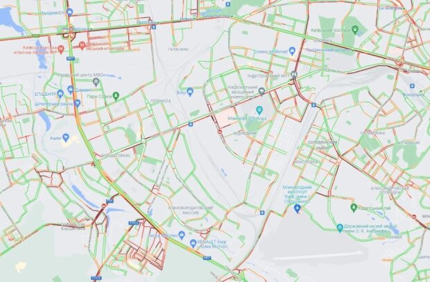 Пробки из-за ДТП в Киеве