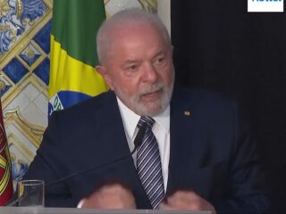 Лула да Сілва, президент Бразилії, кадр із виступу