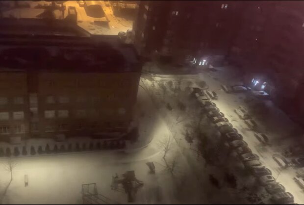 Снег, зима, кадр из видео