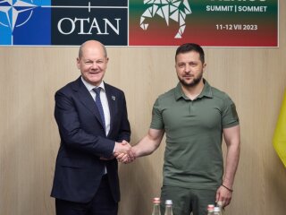 Олаф Шольц и Владимир Зеленский, фото: Офис Президента