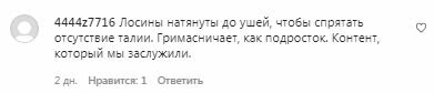 Комментарии на пост Насти Каменских в Instagram