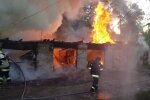 Пожар из-за обстрела в Харьковской области