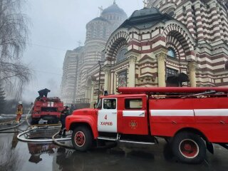 Пожар в Харькове