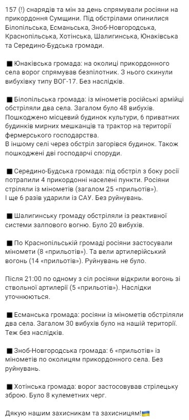 Скріншот із Telegram