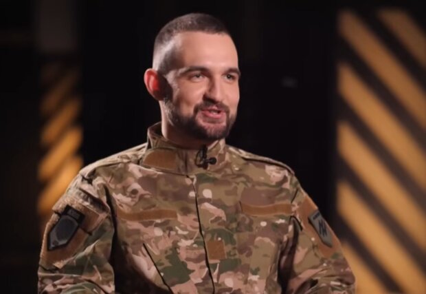 Военный "Азова" Святослав Серый, кадр из интервью