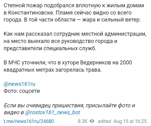 Скриншот с Telegram