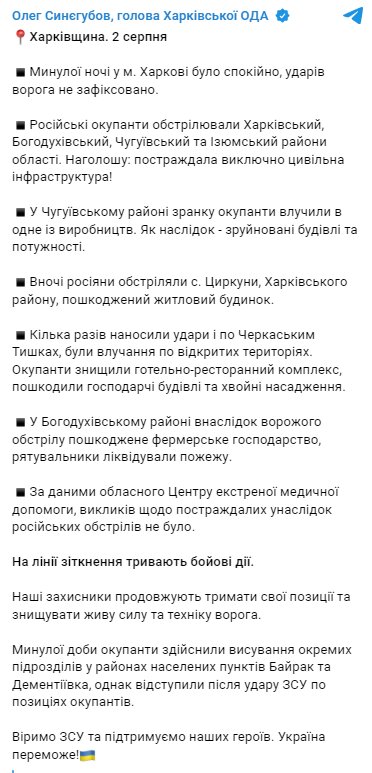 Скриншот с Telegram