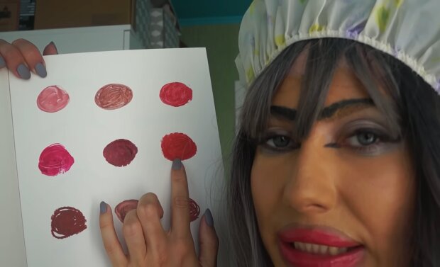 Помада, макияж, кадр из видео