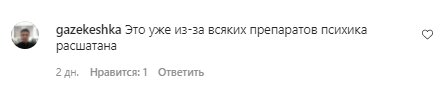 Комментарии со страницы Насти Каменских в Instagram