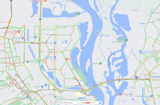 Пробки из-за ДТП в Киеве