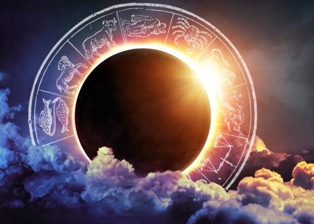 Сонячне затмення, знаки Зодіаку,зображення з вільних джерел
